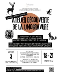 atelier découvete de la linogravure châtel-st-denis fribourg