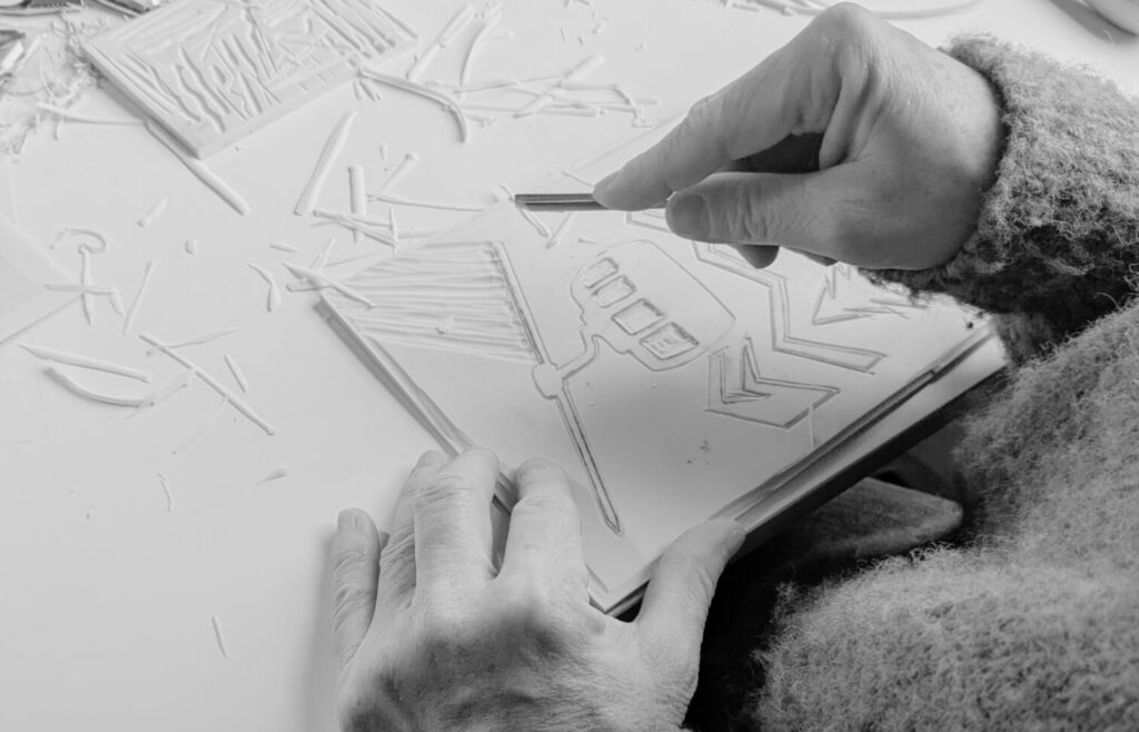 Atelier de linogravure à Châtel-St-Denis Fribourg Suisse romande
